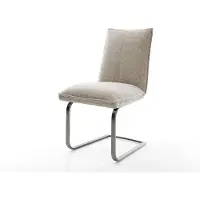 DELIFE Sledemodel Lelio-Flex geweven stof beige sledemodel vlak grafiet pocketveer kern