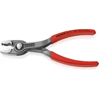 Knipex TwinGrip verstelbare grijptang | Antislip kunststof bekleed | Zwart geatramenteerd | Lengte 200 mm | Zelfbedieningskaart/blister - 82 01 200 SB