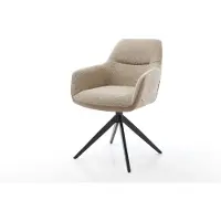 DELIFE Draaistoel Pejo-Flex materiaalmix mud kruisframe breed zwart 360° draaibaar rocker-functie pocketveer kern