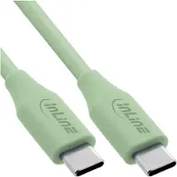 InLine USB 2.0-kabel, USB-C-snelladingskabel 100 W Matcha Latte/groen 2m