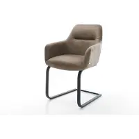 DELIFE Sledemodel Pejo-Flex microvelours taupe vintage sledemodel vlak zwart pocketveer kern