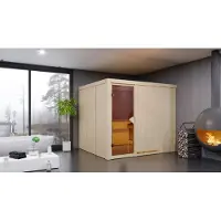 Karibu | Gobin Sauna | Bronzeglas Deur | Kachel 9 kW Externe Bediening