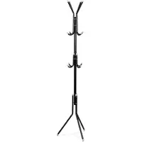 Relaxdays staande kapstok - metaal - 12 haken - 180x44x39 cm - vrijstaand - zwart