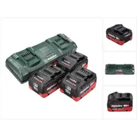 Metabo 18 V basisset 3x accu 10,0 Ah LIHD + ASC 145 DUO dubbele lader CAS-systeem