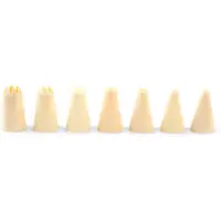 Hendi Set van 7 gekartelde spuitmondjes – diverse diameters