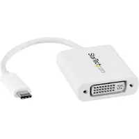 StarTech.com USB Type-C naar DVI video-adapter - - Wit - M/V - DVI-I - Verzendt videosignalen