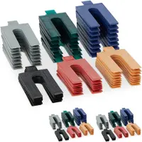 Relaxdays uitvulplaatjes set van 144 - kunststof - 1-6 mm - voor deur- en venstermontage - div. kleuren