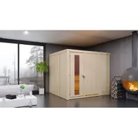 Karibu | Gobin Sauna met Dakkraag | Energiesparende Deur