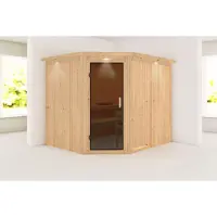 Karibu | Malin Sauna met Dakkraag | Antracietglas