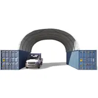 TOOLPORT Container overkapping 8x6 m, PRIMEtex 2300 wit