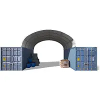 TOOLPORT Container overkapping 6x6 m, PRIMEtex 2300 wit