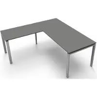 Kerkmann Büromöbelfabrik Hoekbureau Beta 180cm grijs hoogte verstelbaar