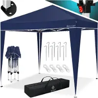 Kesser Partytent 3x3m Paviljoen Easy Up - Feesttent met Draagtas Waterdicht Opvouwbaar - Blauw
