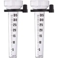 Relaxdays Regenmeter, Accessoires voor weerstations, Transparant, Zwart