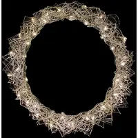 Mojawo LED-hangkrans / deurkrans, LED-krans, tafelkrans, diameter 30 cm, warm wit