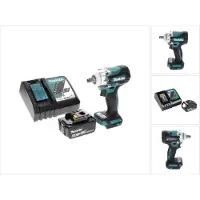 Makita Boormachine + slagboor, DTW 300 RG1 Accu-slagmoersleutel 18 V 330 Nm 1/2" Brushless + 1x accu 6.0 Ah + lader (Oplaadbare batterij)