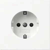 Gira 445370 SCHUKO-stopcontact, inbouw, vlakke schakelaar, zuiverwit