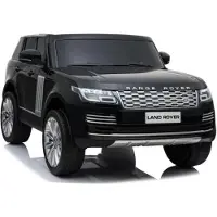 Es-toys Kindervoertuig - Elektrische auto "Land Rover Range Rover" - met licentie - 2x 12V7AH accu, 4 motoren - 2.4GHz afstandsbediening, MP3-speler, lederen zitting + EVA-materiaal - zwart