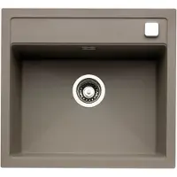 Sonstiges Spoelbak ANGOLA 56, uitgevoerd in beton, met draaibare mengkraanverchroomd / Inbouwspoelbak / Enkel bassin / 60 cm kastbreedte