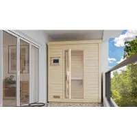 Karibu | Hytti 0 Buitensauna | Kachel 9 kW Externe Bediening