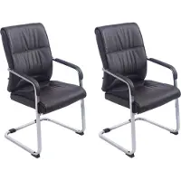 CLP XXL Anubis Set van 2 Eetkamerstoelen - Kunstleer bruin