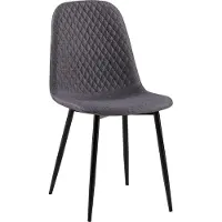 CLP Stoel Giverny met sierstiksels, donkergrijs. Materiaal: stof