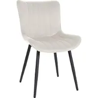 CLP Stoel Largo, crème kleur, materiaal: fluweel