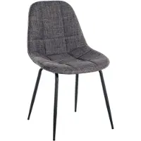 CLP Stoel Tom, met metalen frame en hoogwaardige bekleding, lichtgrijs. Materiaal: stof