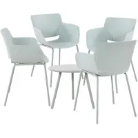 CLP Berena Tuinset - Set bestaande uit Berea tafel en Alpena stoelen - weerbestendig - UV-bestendig - turkis 4 stoelen