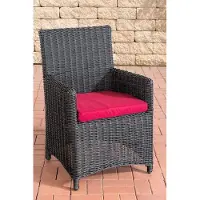 CLP Fontana Stoel - 5mm Wicker zwart robijnrood