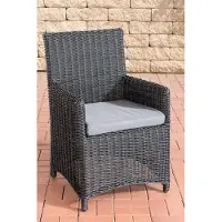 CLP Fontana Stoel - 5mm Wicker zwart ijzerachtig grijs
