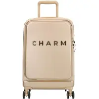 Charm London Capetown Handbagage Spinner 55 cm - 42 liter - met 15.6" laptop-voorvak - 55x35x22 cm - champagne