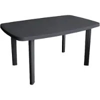 Inda Tuintafel, wit, 140x90x72 cm