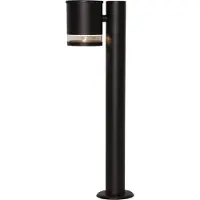 Star Trading LED sokkellamp Wenen, zwart, metaal, hoogte 50 cm Vienna, zwart, Roestvrij staal, Modern, Solar buitenverlichting