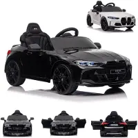 Es-toys kinder elektrische auto, BMW M4, officieel gelicenseerd, 12V7A accu, 2 motoren, EVA-banden, MP3-speler