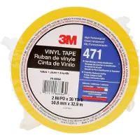 3M Vinyl Tape 471, 5 cm x 33 m, Geel, 1 Rol, Vloertape, Alternatief voor Vloermarkering