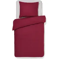 HEMA Dekbedovertrek 140x200/220cm Zacht Katoen Rood (rood)