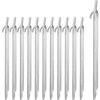 Relaxdays tentharingen - set van 12 - staal - 30 cm lang