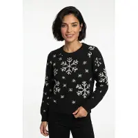 Vero Moda Regular fit kersttrui met all-over motief, model 'NEWSNOWFROST'