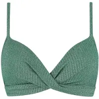 Beachlife Green Glitter Padded Wired Top Dames