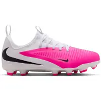Nike Phantom 6 Low Academy Gras / Kunstgras Voetbalschoenen (MG) Kids Wit Felroze Zwart