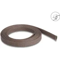 DeLOCK Braided Sleeve rodent resistant stretchable 2 m x 12 mm brown