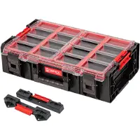 Qbrick System ONE Organizer 2XL 2.0 + Qbrick System ONE Connect Adapter stapelbaar 582 x 387 x 172 mm 19,5 l IP66 met 4 inlays en 12 verdelers