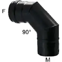 ARTEL Ati bocht 90 80mm tbv pelletkachels