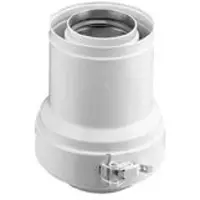 Burgerhout TwinSafe verloopstuk Ø60/100 naar Ø80/125mm PP -