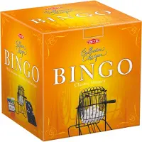 Tactic Bingo – Bordspel – Classic Games - Inclusief 75 Balletjes en 18 Bingokaarten – Stevige Metalen Bingomolen – Bingooooo!