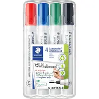 Staedtler Lumocolor 351 Whiteboard-marker Kleurenassortiment Medium Ronde punt - 2 mm 4 Stuks
