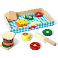 Melissa & Doug Wooden Sandwich Making Play Set Toy Veelkleurig Kinderen