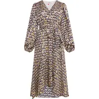 IZIA Jurk navy / geel / goud / perzik / wit