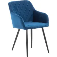 CLP Shila Eetkamerstoel Fluweel blauw